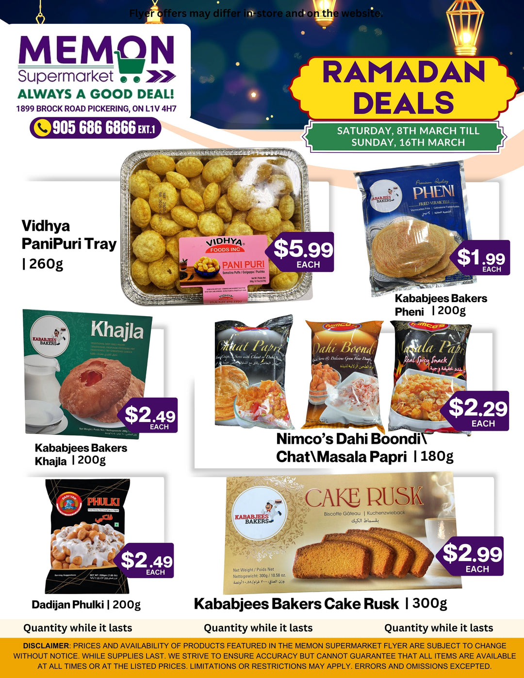 In Store Ramadan Deals Flyer - From Saturday, March 08th till Sunday, March 16th