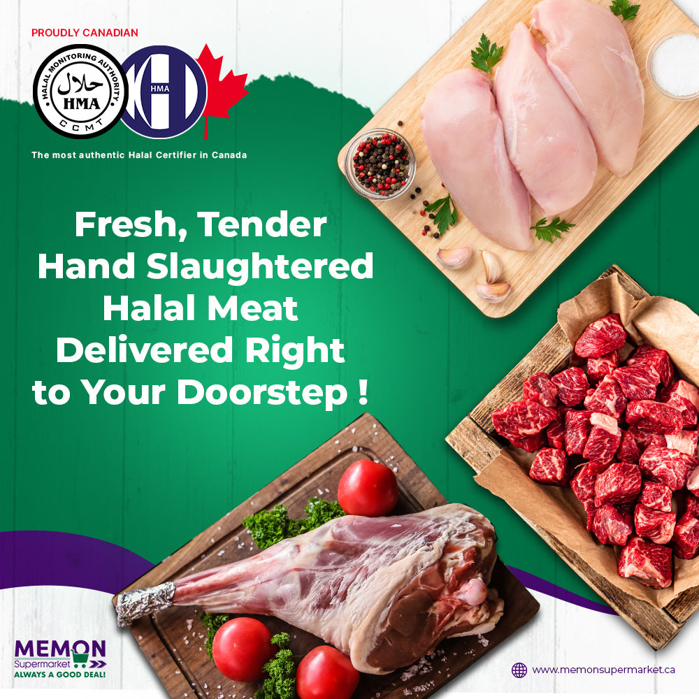 Discover Fresh, Tender, Halal, Hand-Slaughtered HMA Certified Meat and Poultry at Memon Supermarket