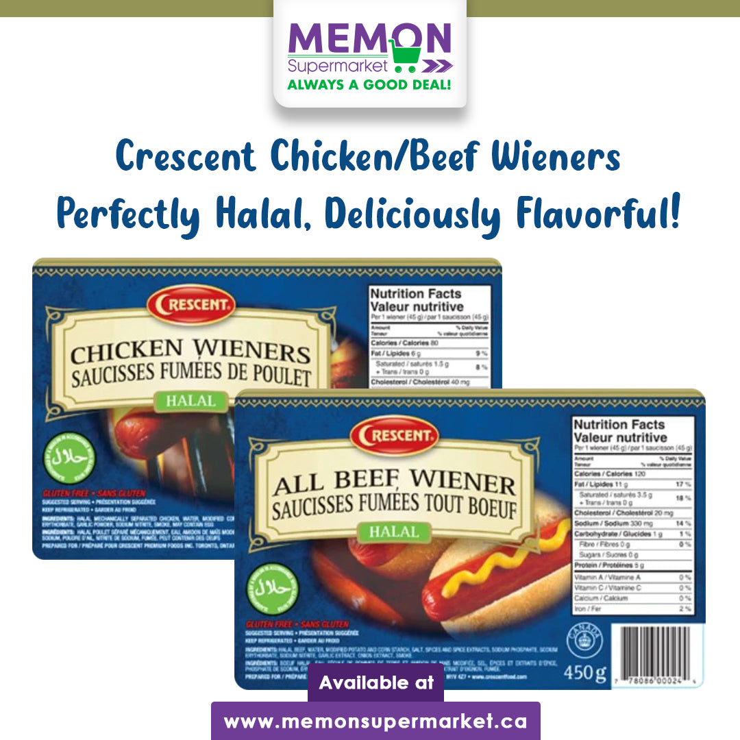 "Grab your favorite Crescent Chicken/Beef Wieners at Memon Supermarket!