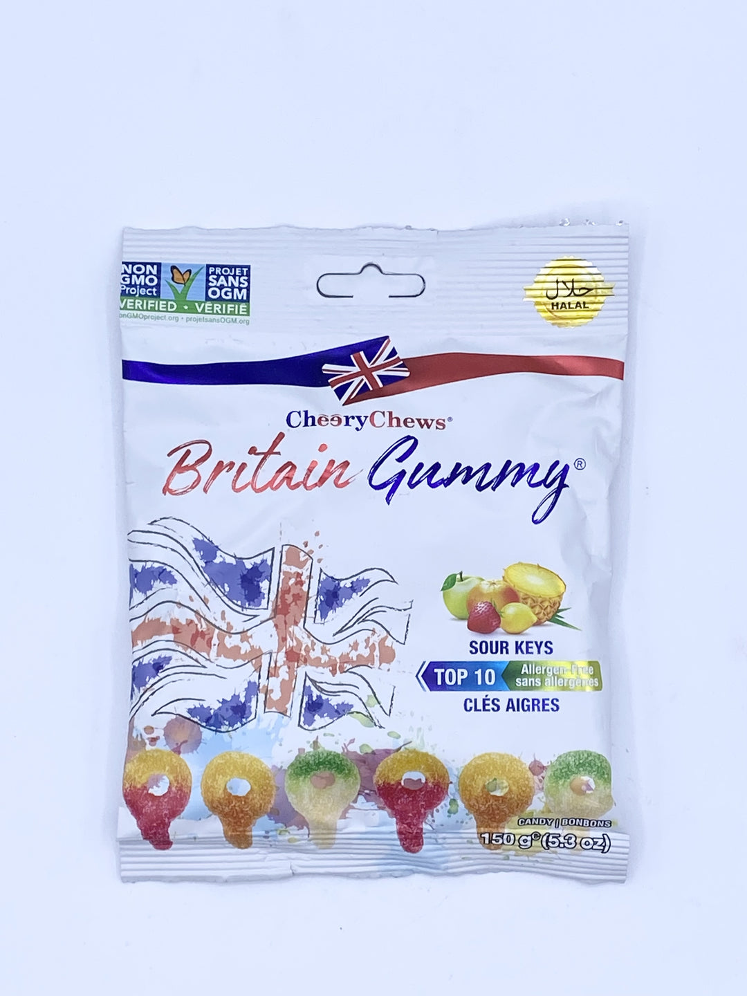 British Gummy Sour Keys 150g