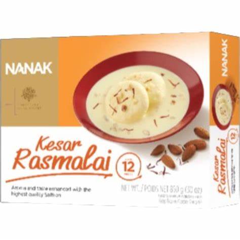 Nanak Frozen Kesar Rasmalai 12pcs