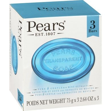 PEARS with Blue bar Mint Extracts 75g*3